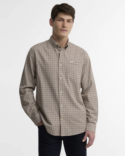 Barbour Farmtown regular fit checked shirt dark bordeaux
