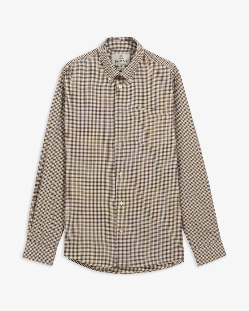 Barbour Farmtown regular fit checked shirt dark bordeaux