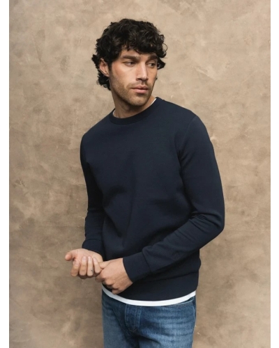 Mos Mosh Gallery Abel Crew Neck Sweat salute navy