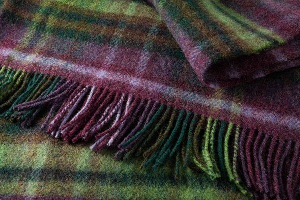 John Hanly Large Irish picnic blanket purple green lavender