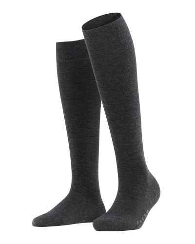 Falke Softmerino dames kniekousen anthra.melange