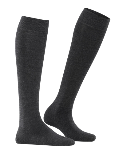 Falke Softmerino dames kniekousen anthra.melange