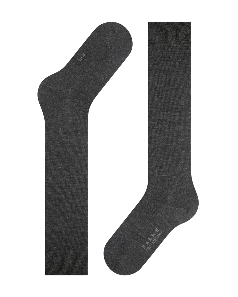 Falke Softmerino dames kniekousen anthra.melange