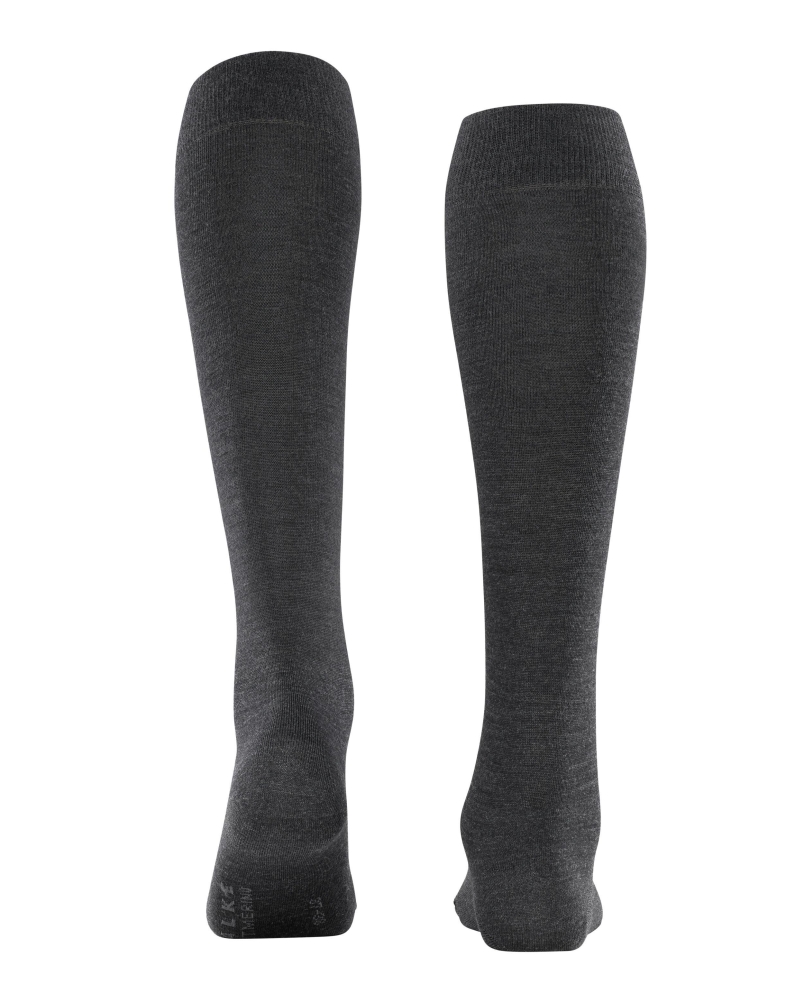 Falke Softmerino dames kniekousen anthra.melange