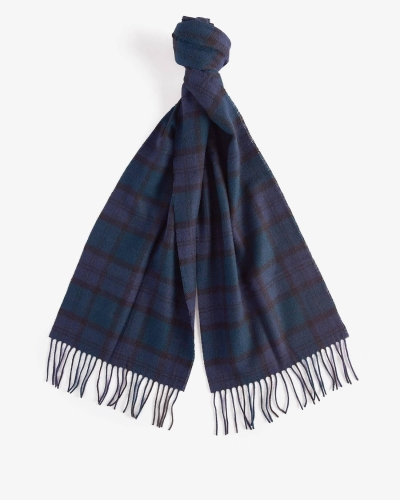 Barbour Tartan lambswool scarf black watch