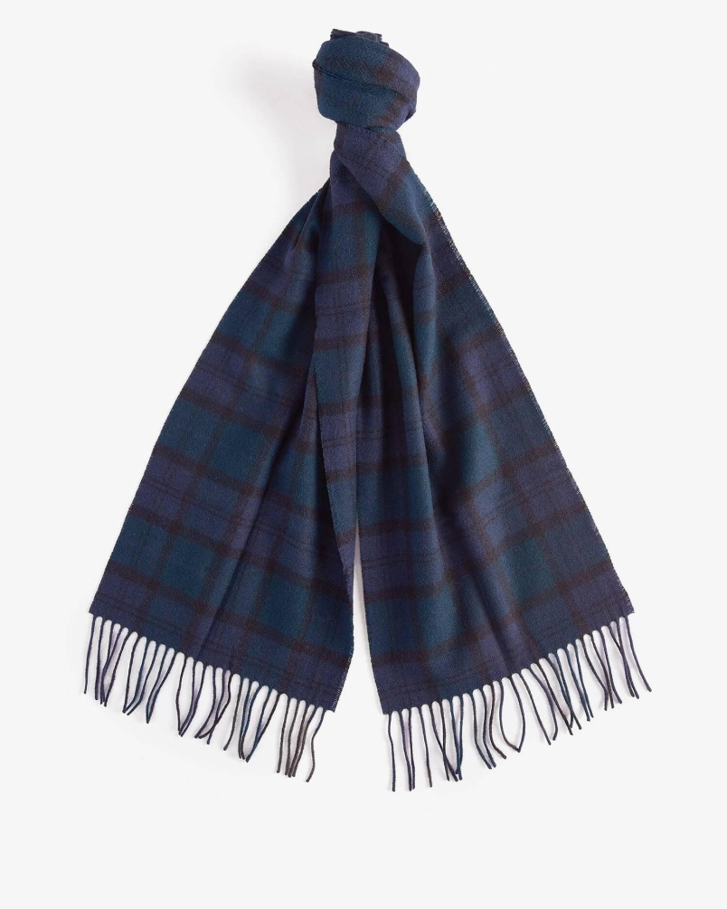Barbour Tartan lambswool scarf black watch