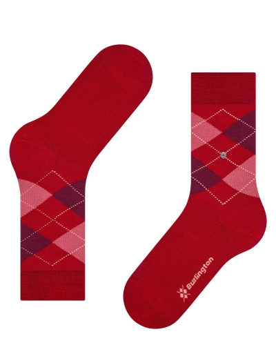 Burlington Marylebone dames sokken cranberry