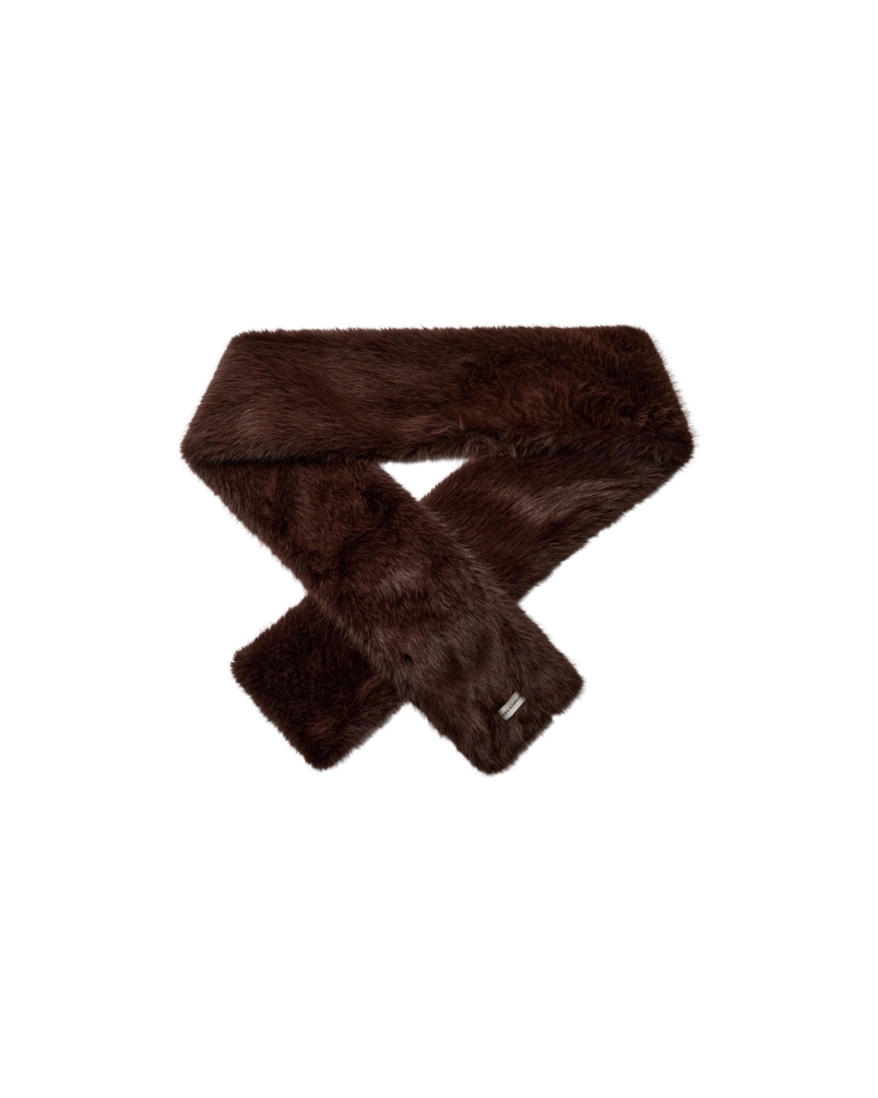 Sofie Schnoor Antonia faux fur scarf brown