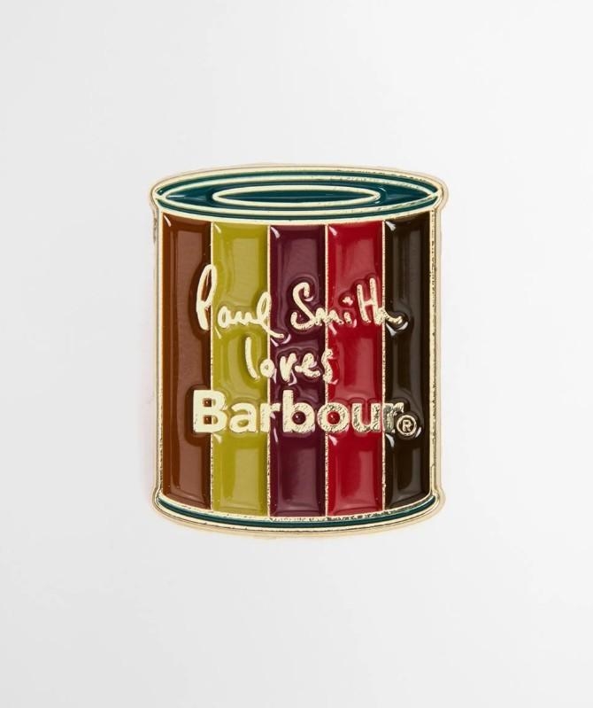 Barbour x Paul Smith Pin badge mi31 wax tin