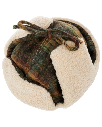 Stetson Bomber cap wool check green/dark orange