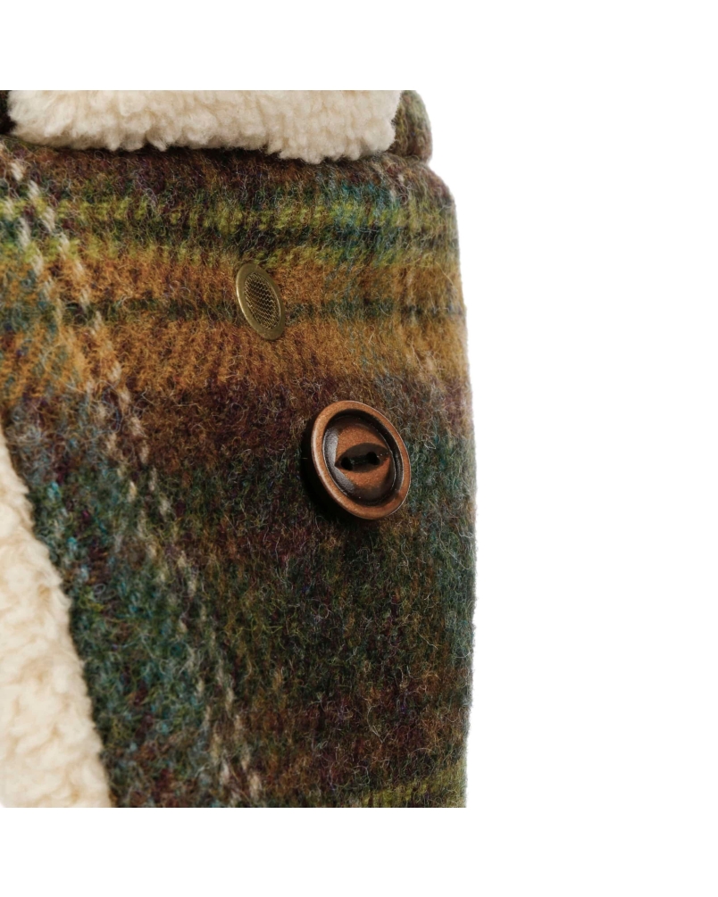 Stetson Bomber cap wool check green/dark orange