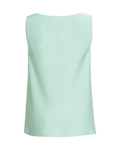 Swing Satin top with waterfall neckline mint green