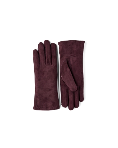 Hestra Elisabeth suede dames handschoenen bordeaux