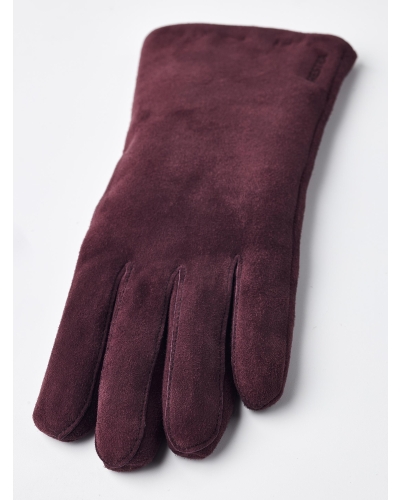 Hestra Elisabeth suede dames handschoenen bordeaux
