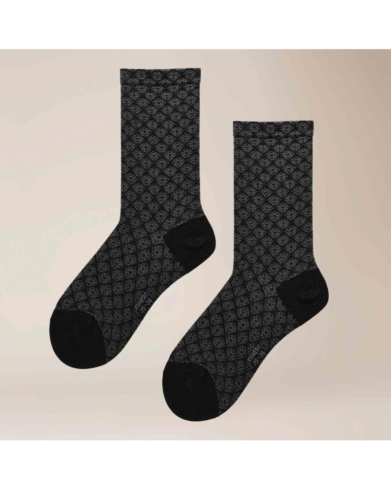 Kunert Fantastic diamond sokken black