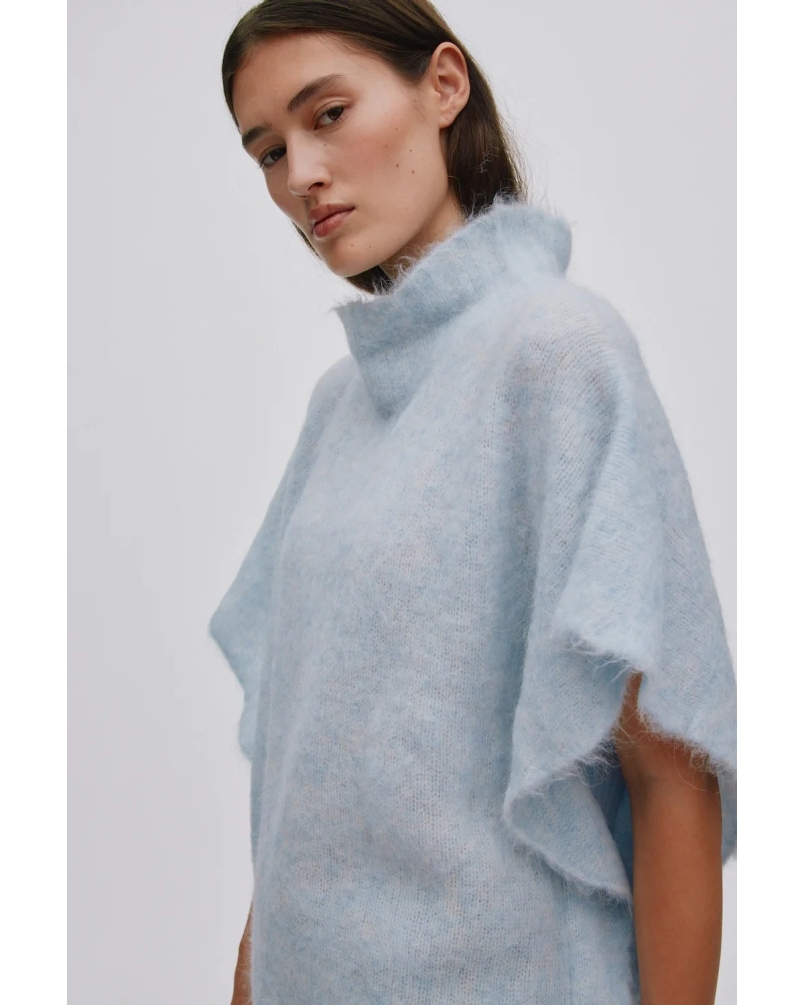 Rabens Saloner Knit tunic top asna ice blue
