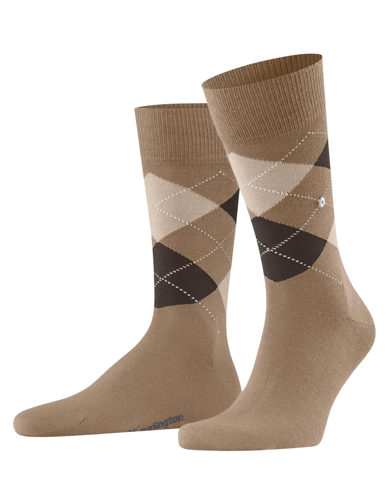 Burlington Edinburgh heren sokken brown-1