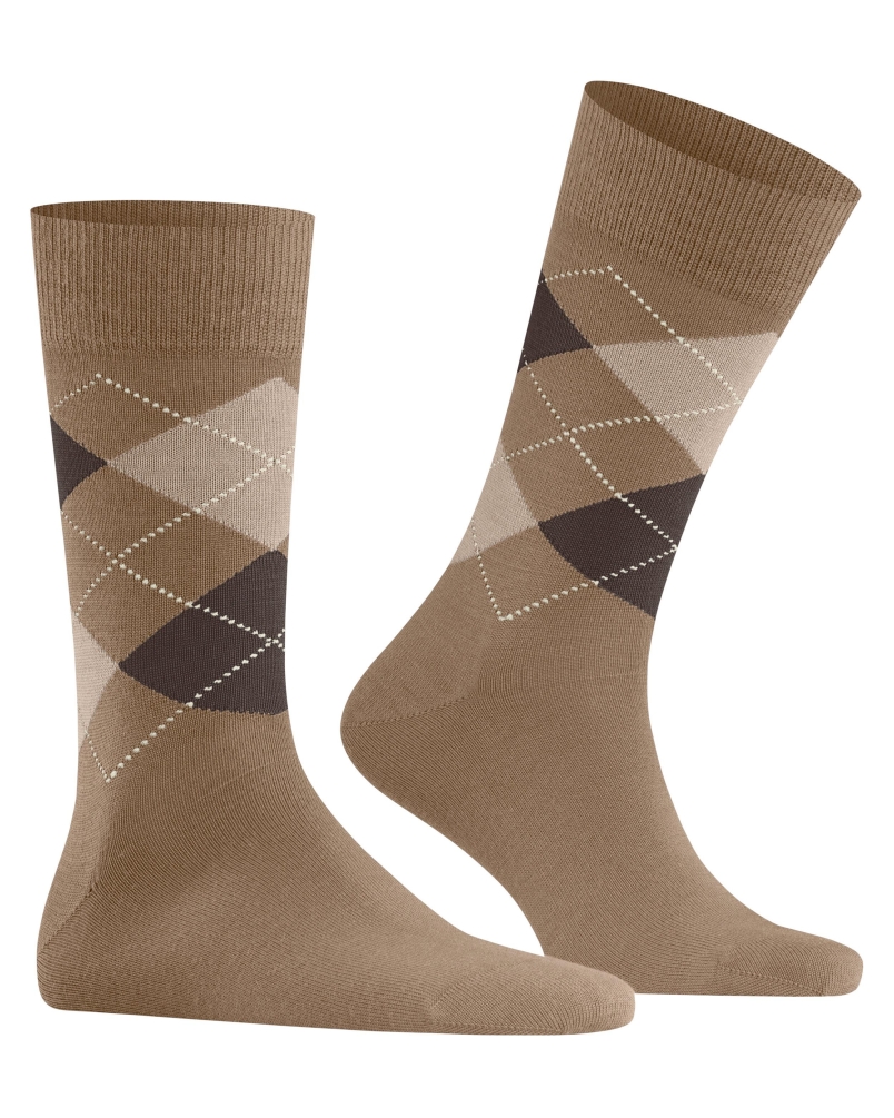 Burlington Edinburgh heren sokken brown-1