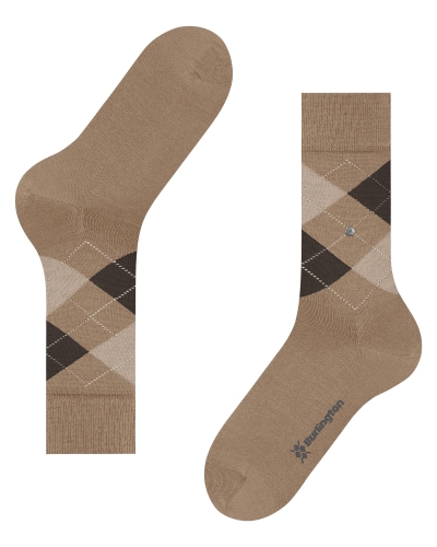 Burlington Edinburgh heren sokken brown-1
