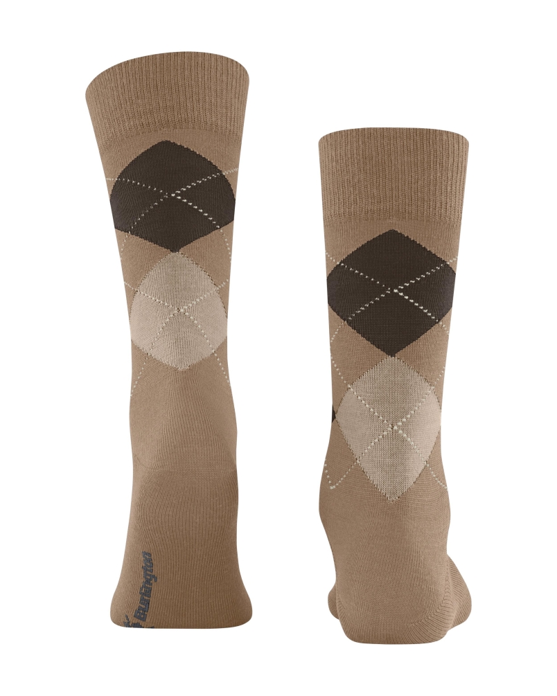 Burlington Edinburgh heren sokken brown-1