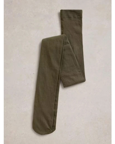 White Stuff Patty plain cotton thights khaki groen