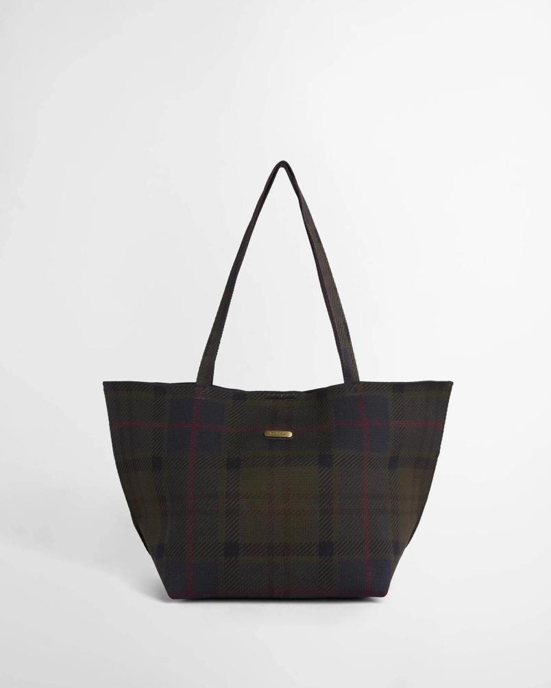 Barbour Layla tartan large tote bag tn43 shadow classic tartan