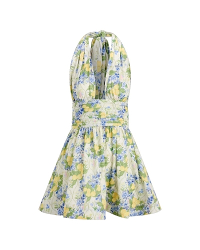 Urban Pioneers Liora dress lemon aop