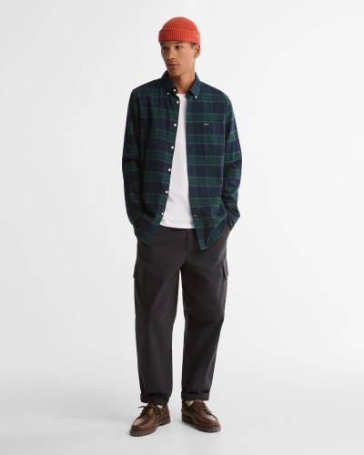 Barbour Portdown tailored checked shirt dark navy-2