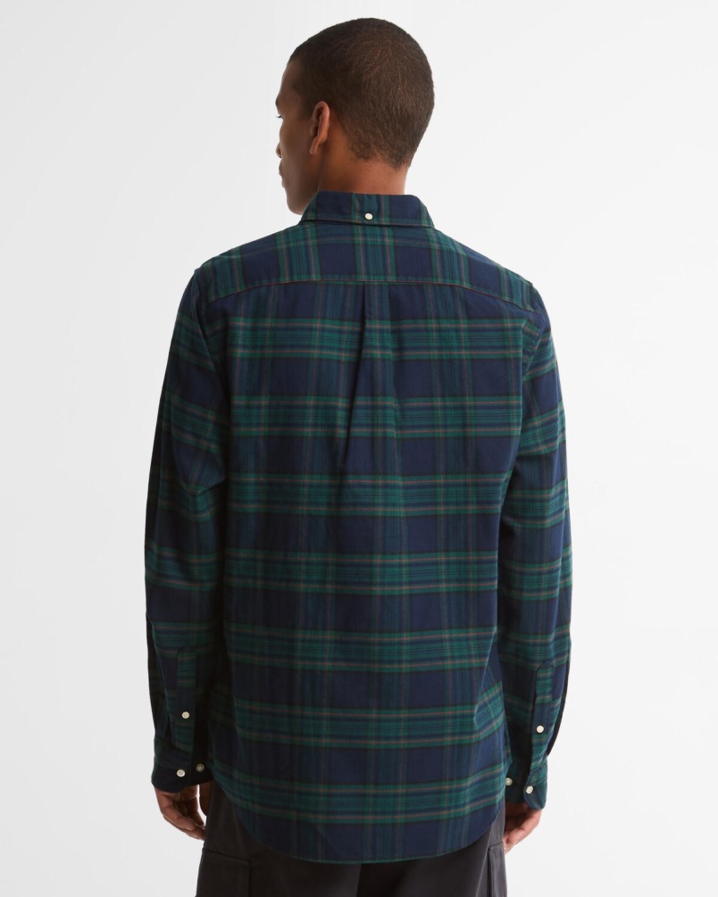 Barbour Portdown tailored checked shirt dark navy-2