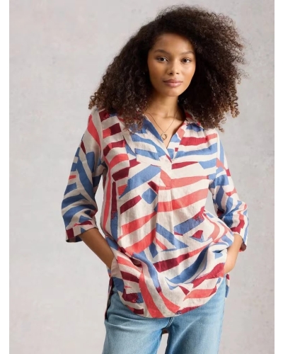 White Stuff Bianca linen tunic ivory mlt