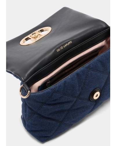 Liu Jo Lapuffy medium bag denim dress blue