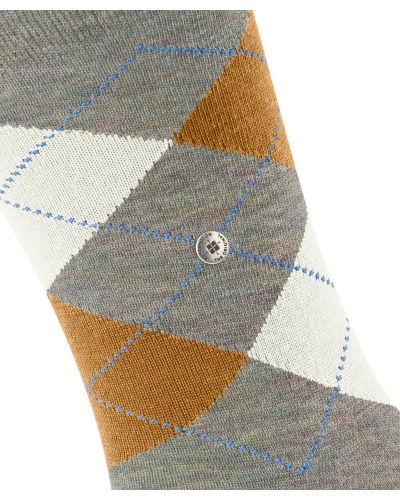 Burlington Edinburgh melange heren sokken seaweed
