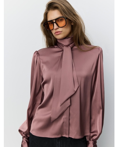 Sofie Schnoor Carina satin shirt dusty plum