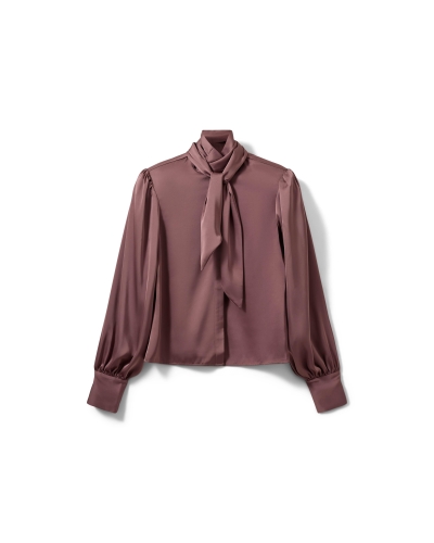 Sofie Schnoor Carina satin shirt dusty plum