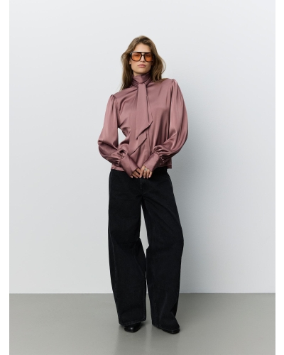 Sofie Schnoor Carina satin shirt dusty plum