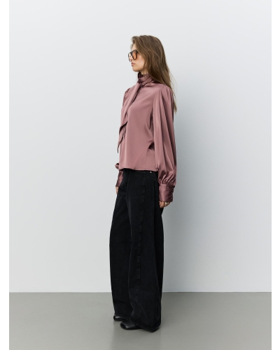 Sofie Schnoor Carina satin shirt dusty plum