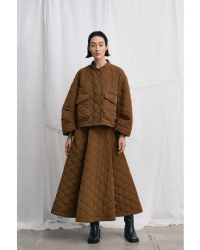 Rabens Saloner Rhea - Tech quilted jacket chestnut