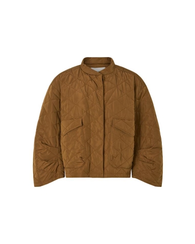 Rabens Saloner Rhea - Tech quilted jacket chestnut