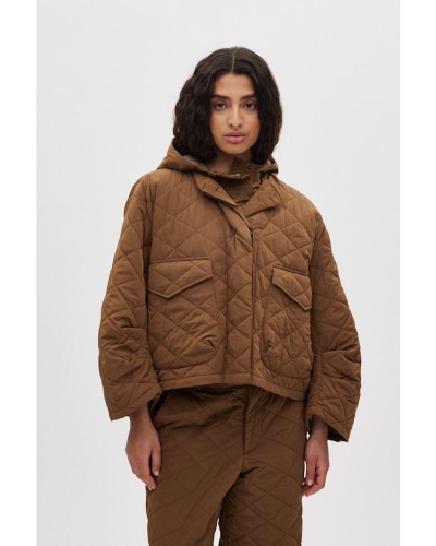 Rabens Saloner Rhea - Tech quilted jacket chestnut