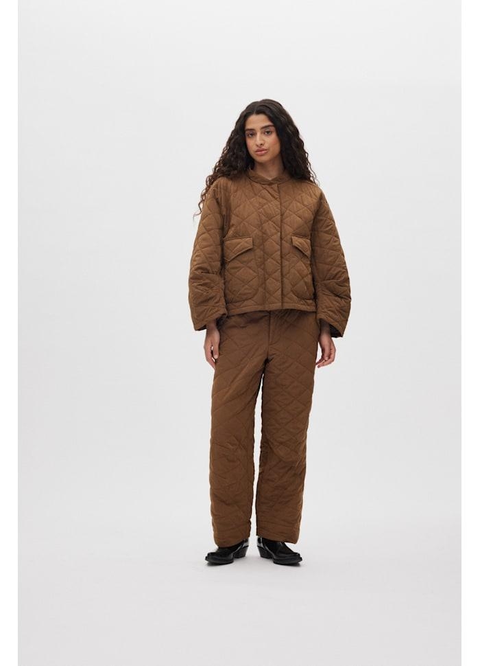 Rabens Saloner Rhea - Tech quilted jacket chestnut
