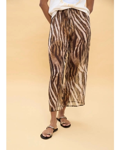 Lola Casademunt Zebra print pants brown/black