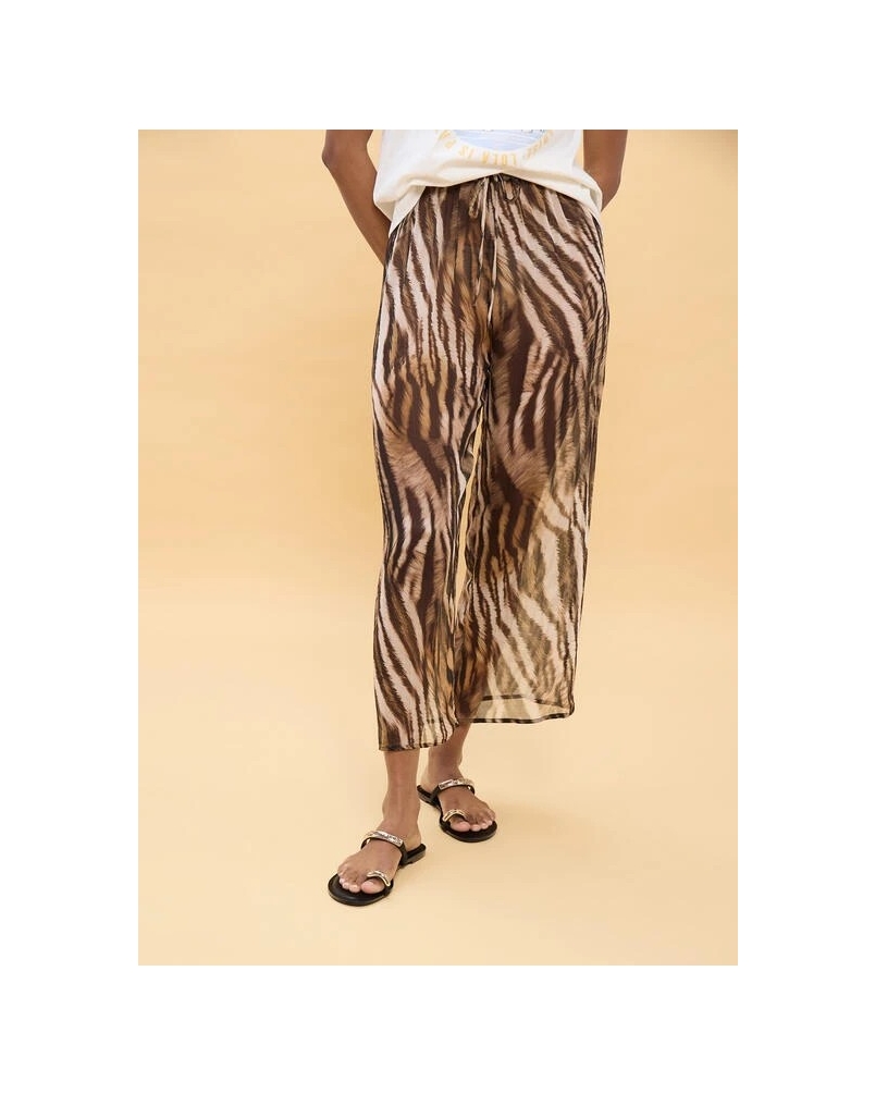 Lola Casademunt Zebra print pants brown/black