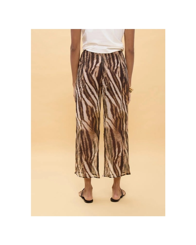 Lola Casademunt Zebra print pants brown/black