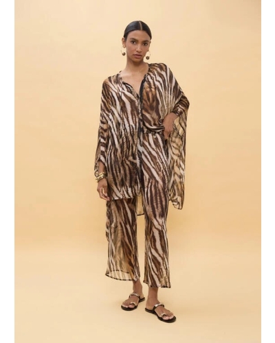 Lola Casademunt Zebra print pants brown/black