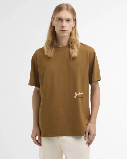 BARBOUR Barbour Terrain graphic T-shirt breen