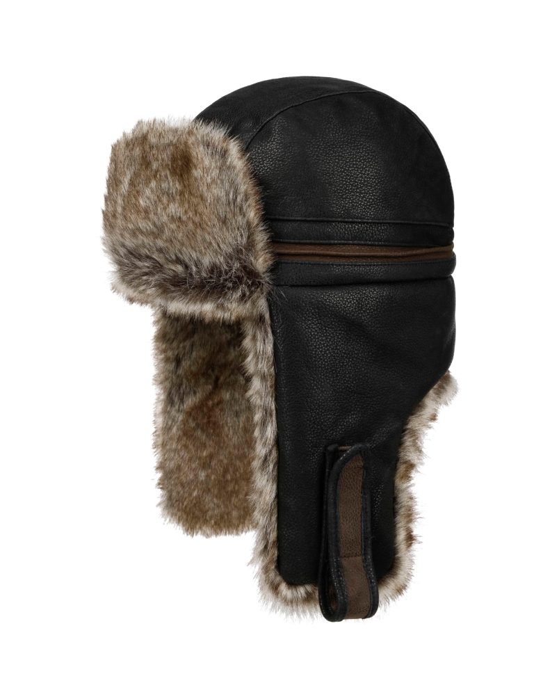 Stetson Bomber cap cowhide black/brown
