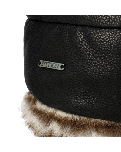 Stetson Bomber cap cowhide black/brown