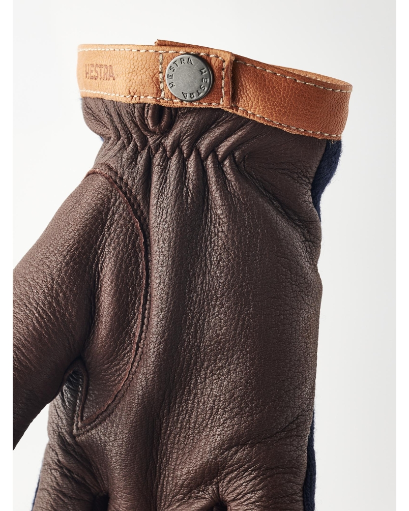 Hestra Deerskin wool tricot heren handschoenen navy/chocolate