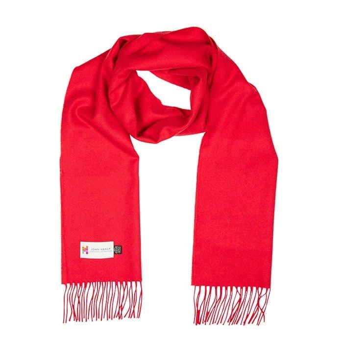 John Hanly Merino Luxury wool scarf scarlet