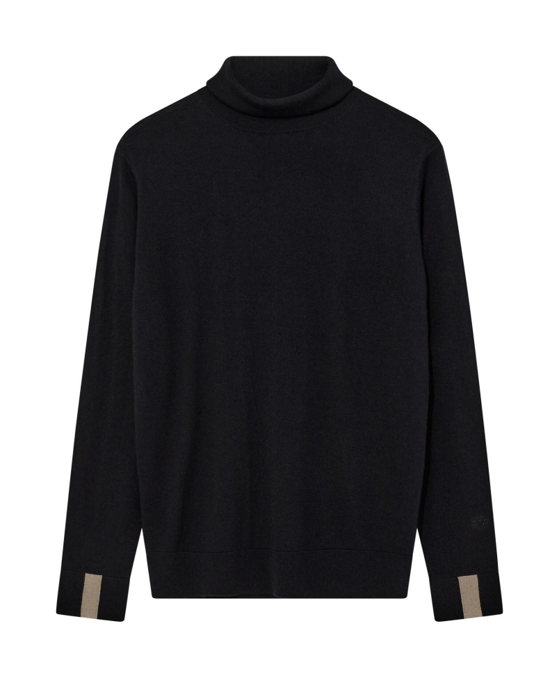 Mos Mosh Gallery Adam soft roll neck knit black